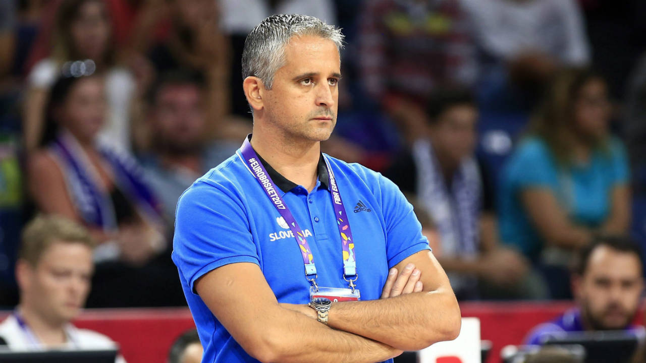 Portrait of Igor Kokoskov in a blue polo shirt