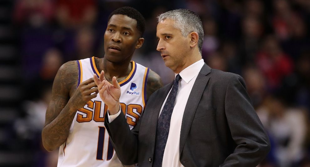 Igor Kokoskov with a Phoenix Suns player